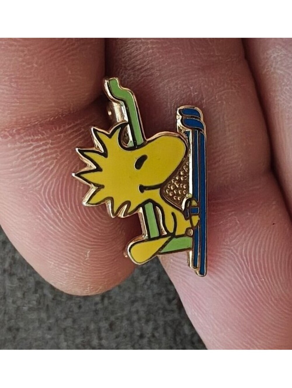 1970s Peanuts Woodstock Riding a Ski Lift.